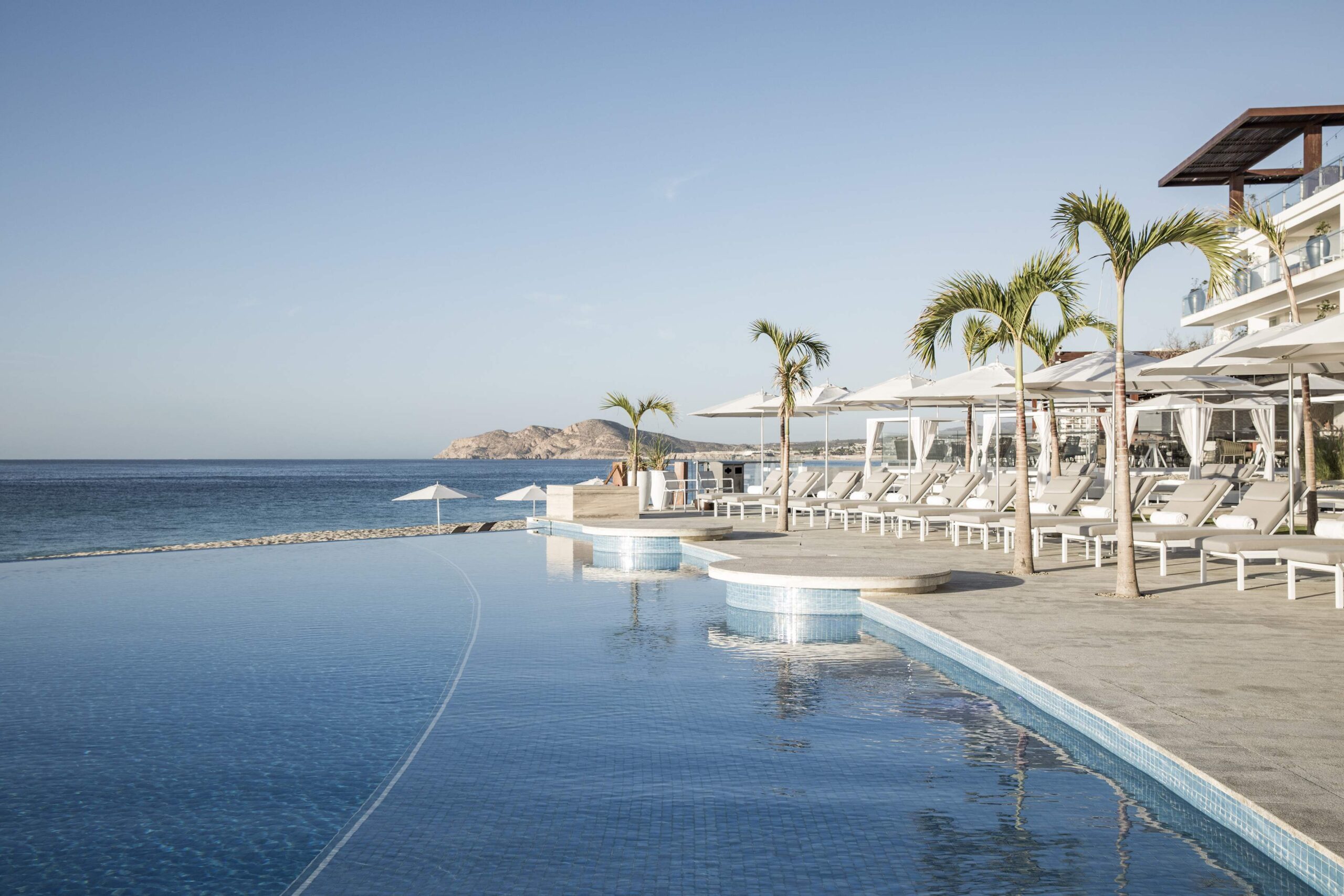 infinity pool with ocean in the background; from blog, Le Blanc Spa Resort review