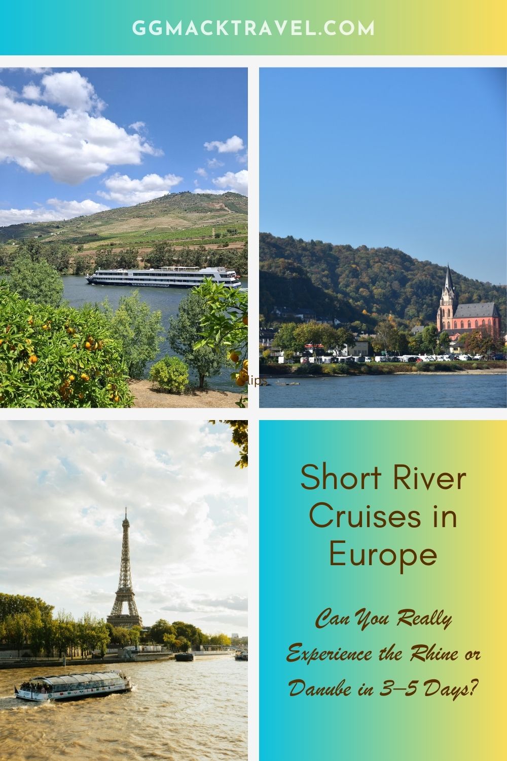 4 pictures of cruises on river in Europe from the blog Short River Cruises in Europe