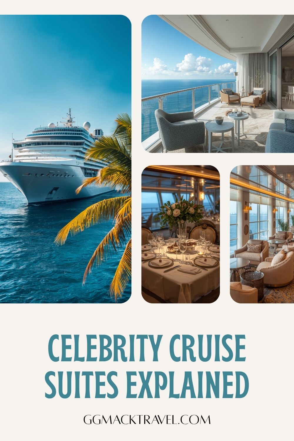 collage of cruise ship photos on a pinterest pin